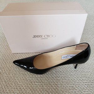 Jimmy Choo black patent pumps